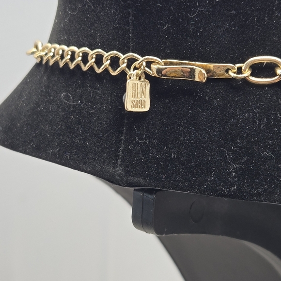 Robert Lee Morris Soho Pendant Bib Statement Blue & Greens Gold Adj. Chain - Picture 4 of 10